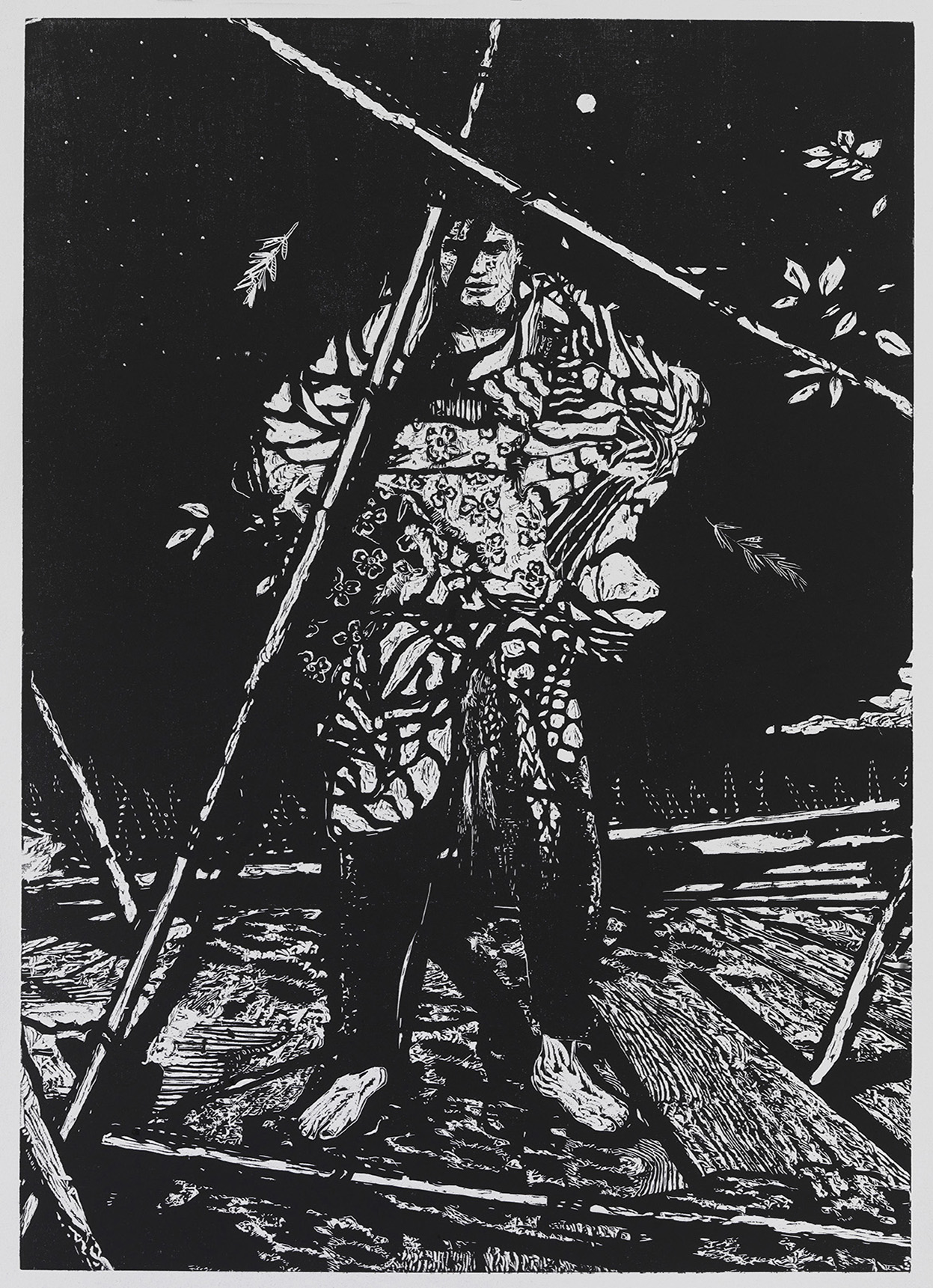 Woodcut print from the Atopia series